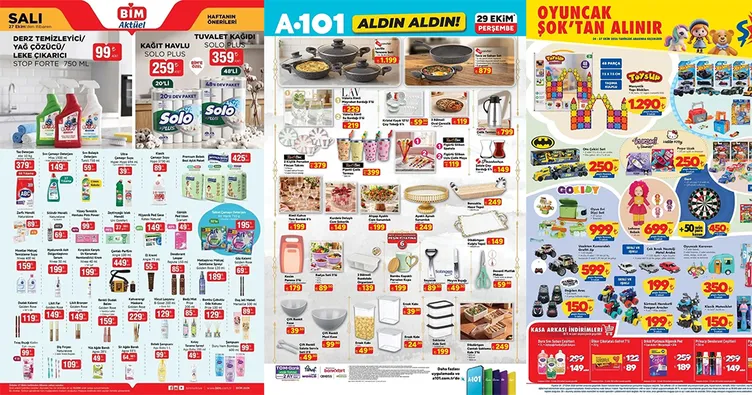 Bu hafta marketlerde neler var, indirimli mi? İşte A101, ŞOK ve BİM aktüel ürünler kataloğu!