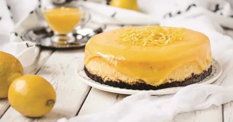 Limon soslu cheesecake