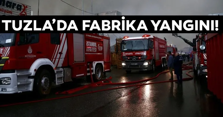 Son dakika: Tuzla’da fabrikanın çatısında yangın