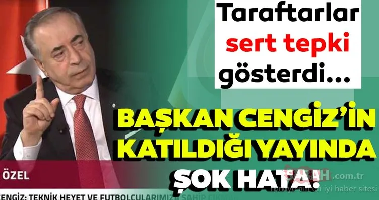 Son dakika: Mustafa Cengiz’in konuşmasında şok hata! Taraftarlardan sert tepki...