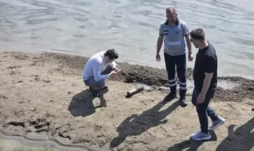 Göl kenarında 1909 yılına ait top mermisi bulundu #bursa