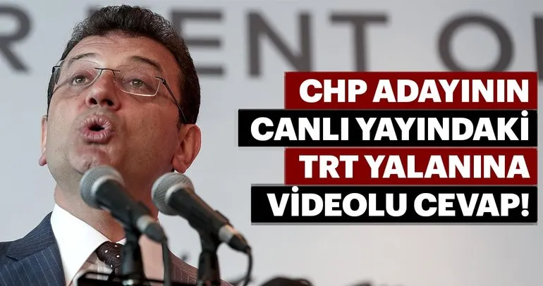 CHP adayının canlı yayındaki TRT yalanına videolu cevap!