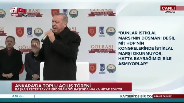Cumhurbaşkanı Erdoğan, Ankara Gölbaşı'nda vatandaşlara hitap etti
