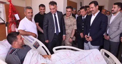 Çatışmada yaralanan korucuya ziyaret