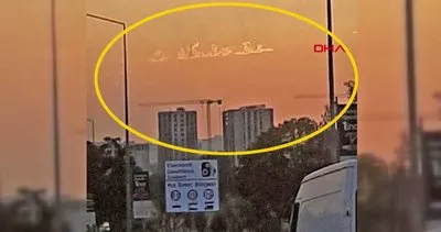 Son dakika haberi: Bursa’da gökyüzünde beliren esrarengiz yazı sosyal medyada olay oldu | Video