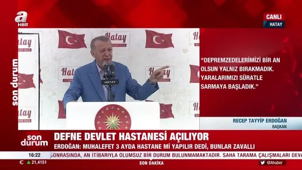 Başkan Erdoğan'dan Hatay'da 7'li koalisyona sert tepki: 