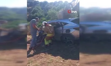 Kazada uçuruma yuvarlanan cip hurdaya döndü: 1 ölü
