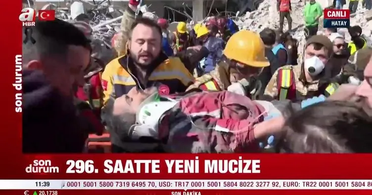 SON DAKİKA | 296. saatte yeni mucize! Hatay’da 3 kişi enkazdan sağ çıkarıldı