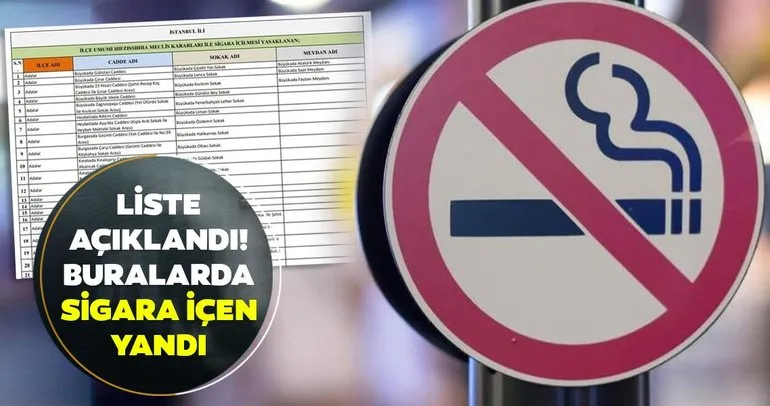 SİGARA İÇME YASAĞI SON DAKİKA HABERLERİ: İstanbul’da sigara yasağı getirilen alanlar açıklandı: İşte ilçe ilçe tam liste...