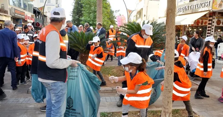 Çevre dostu çocuklardan örnek davranış