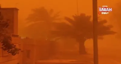 Irak’ta kum fırtınası nedeniyle uçuşlar iptal! Resmi tatil ilan edildi | Video