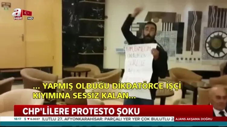 CHP kampı protestoyla başladı