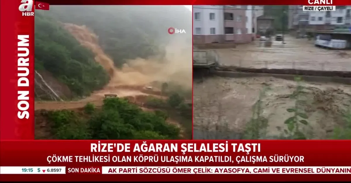 son dakika rize de agaran selalesi tasti video