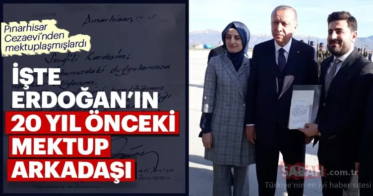 Erdoğan Elazığ’da mektup arkadaşı genç ile görüştü