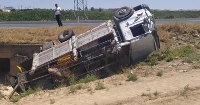 Şanlıurfa’da kamyonet devrildi! 1 yaralı #sanliurfa