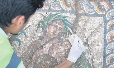 1800 yıllık mozaik gün yüzüne çıktı