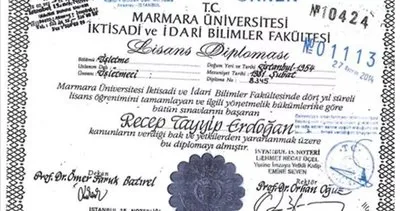 Başkan Erdoğan’ın diploması yayınlandı; Diploma yalanına sarılanların hali hiç iyi değil