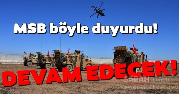 Milli Savunma Bakanlığı'ndan son dakika güvenli bölge açıklaması!