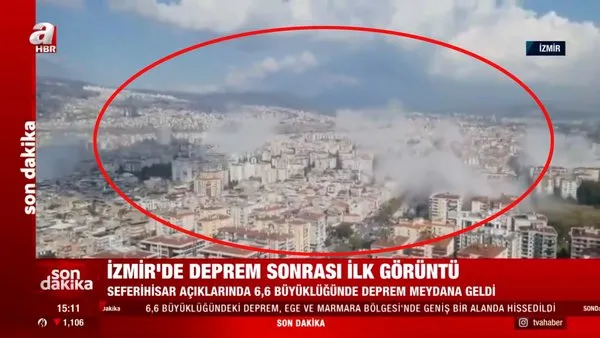 Son dakika! İzmir'deki 6,6 büyüklüğündeki deprem anı kamerada | Video