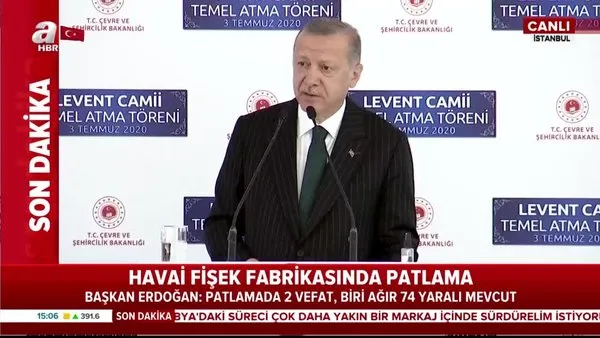Son dakika: Cumhurbaşkanı Erdoğan, İstanbul Levent'e yapılacak caminin adını canlı yayında açıkladı | Video