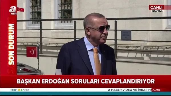 Son dakika: Cumhurbaşkanı Erdoğan'dan Cuma namazı çıkışı önemli açıklamalar (18 Eylül 2020 Cuma) | Video