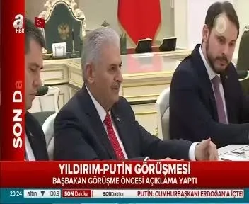 Putin ve Yıldırım görüşmesi sona erdi