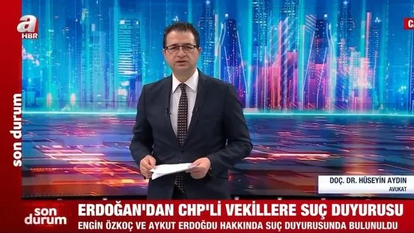 Son dakika: Başkan Erdoğan'dan CHP'li Engin Özkoç ve Aykut Erdoğdu hakkında suç duyurusu | Video