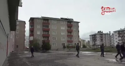 Kars’ta şiddetli fırtınanın sebep olduğu hasar böyle görüntülendi | Video