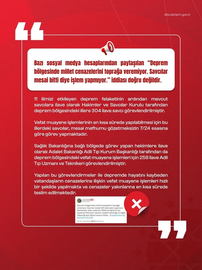 Sistematik algı operasyonları mercek altında! İşte 6 Şubat depremine ilişkin yalanlar ve gerçekler