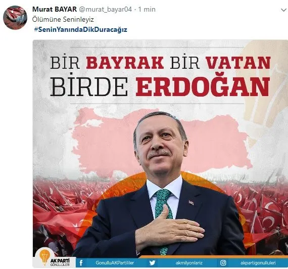 Cumhurbaşkanı Erdoğan'a dev destek! Senin yanında dik duracağız