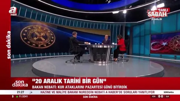 Hazine ve Maliye Bakanı Nureddin Nebati: Kurdaki yükselme köpüktü! Harp yöntemleri pazartesi akşamı çöktü | Video