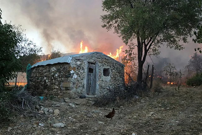 Yunanistan'daki yangında 1 kişi hayatını kaybetti