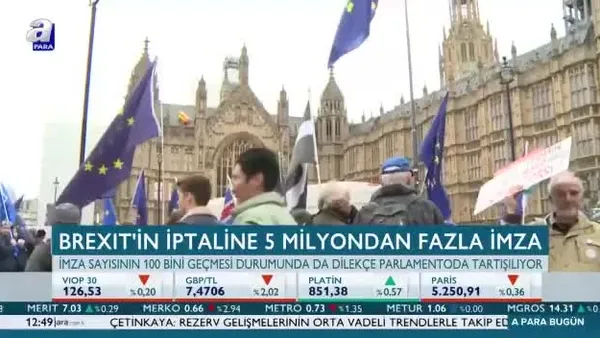 Brexit'in iptaline 5 milyondan fazla imza
