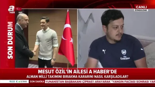 Cumhurbaşkanı Erdoğan'la fotoğraf çektirdiği için ırkçıların hedefi olan Mesut Özil'in ailesinden canlı yayında flaş açıklamalar