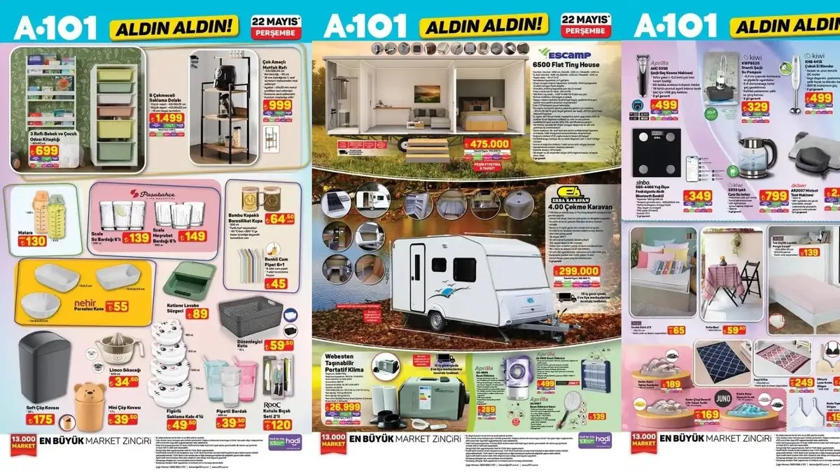 BÖYLE FIRSAT GÖRÜLMEDİ! A101 aktüel 22 Mayıs kataloğu: Derin dondurucu, saç kesme makinesi, mikser, blender, baskül, tost makinesi