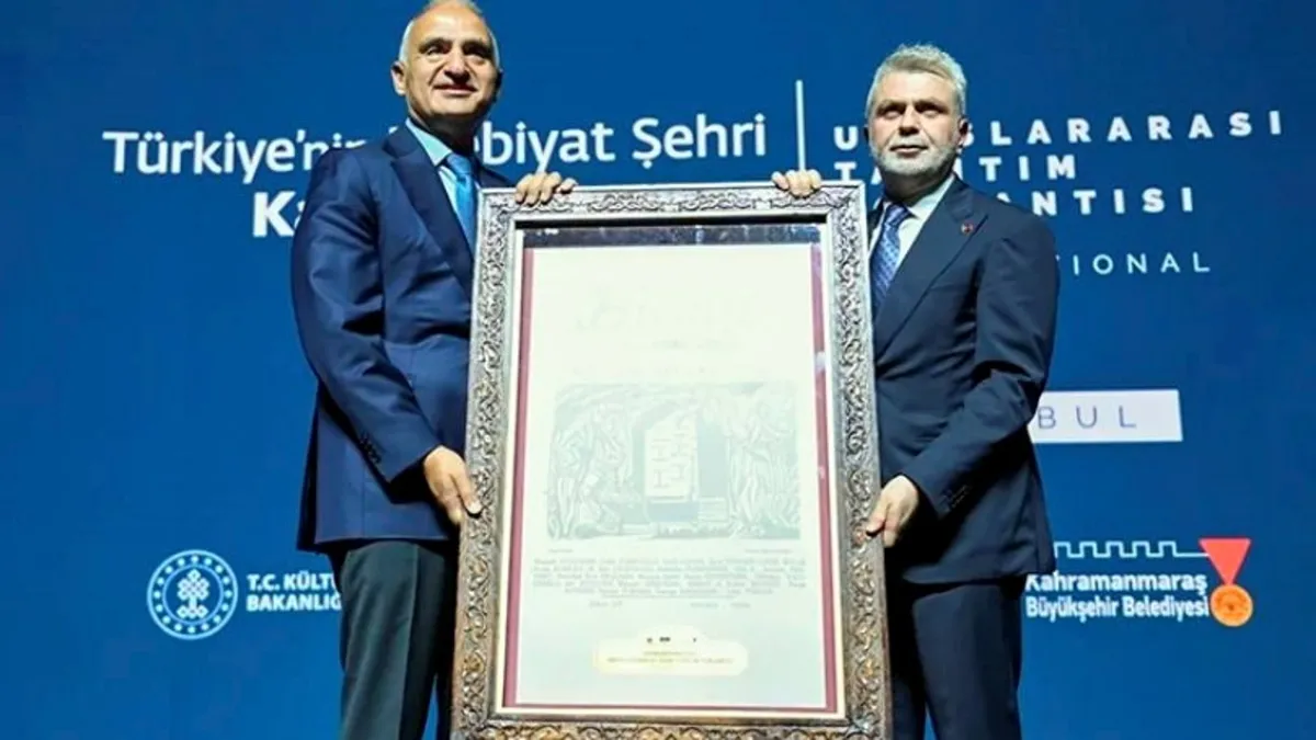 Kahramanmaraş'ın UNESCO Edebiyat Şehri unvanını alması üzerine Kültür ve Turizm Bakanı açıklamalarda bulundu