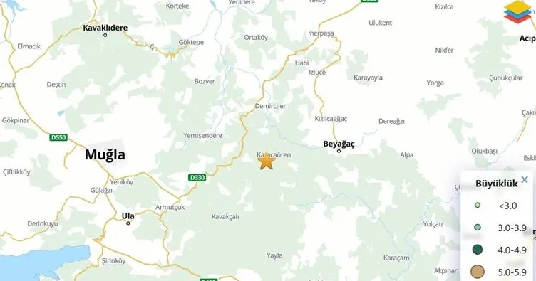 SON DAKİKA - Muğla Menteşe’de 3.9 büyüklüğünde deprem