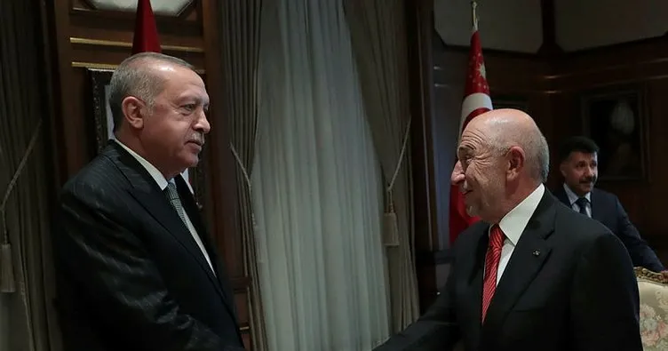 Başkan Erdoğan, TFF Başkanı Özdemir’i kabul etti