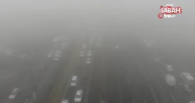 Görüş mesafesini düşüren sis görüntülendi | Video
