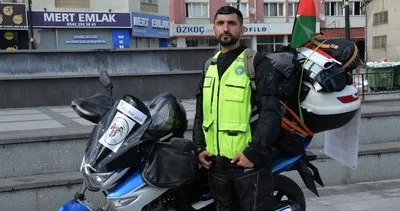 Gazze’deki katliama dikkat çekmek için motosikletle umut turunda yeni durak Erzincan oldu #erzincan