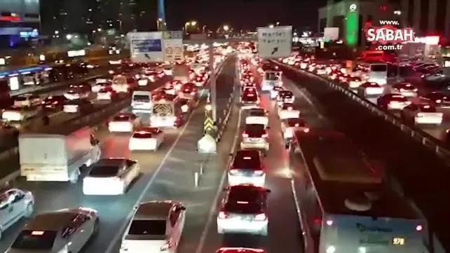Kısıtlama öncesi İstanbul'da trafik durma noktasına geldi | Video