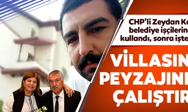 Villa peyzajında çalıştırdı kovdu