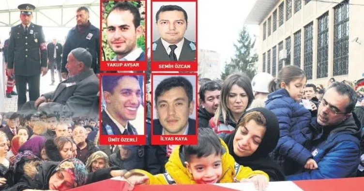 Kahraman şehitlere veda