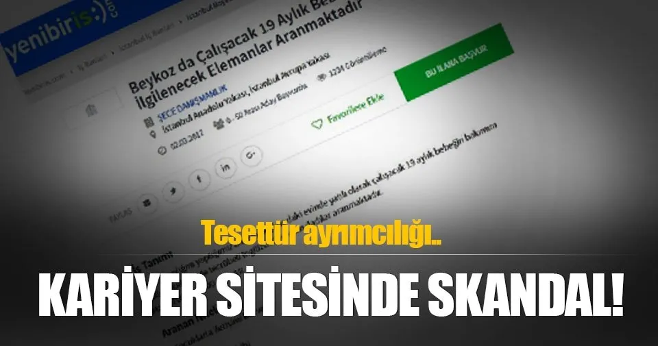 Kariyer Sitesinden Ayrimcilik Ilani Son Dakika Haberler