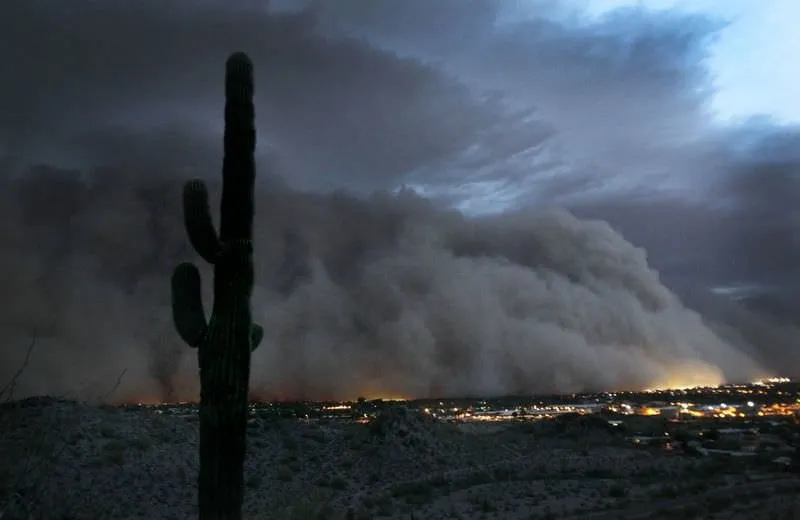 Abd Arizona Da Kum Firtinasi Dehseti Galeri Dunya