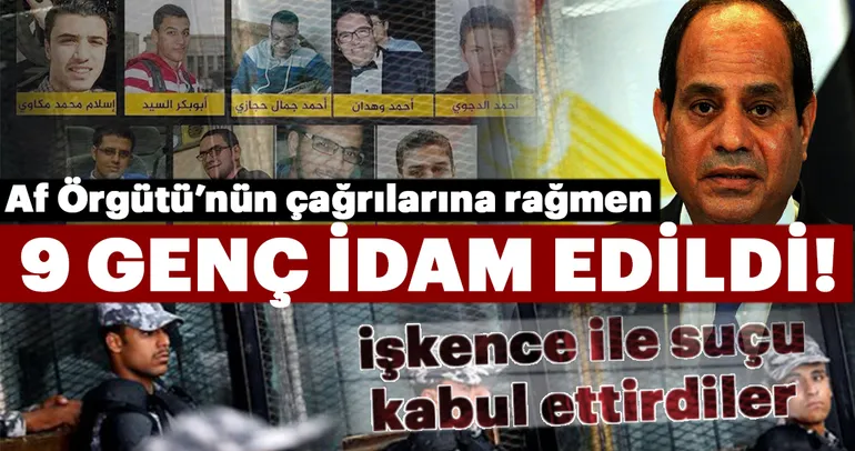 Mısır, Af örgütünün çağrılarını dinlemedi! 9 genci idam etti