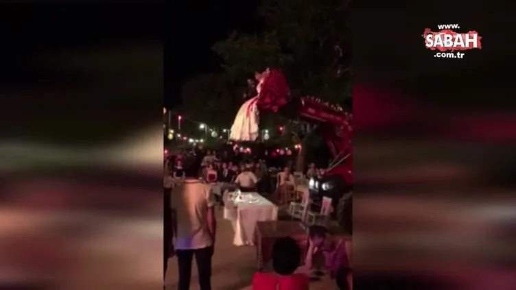 Düğünde kepçe kazası