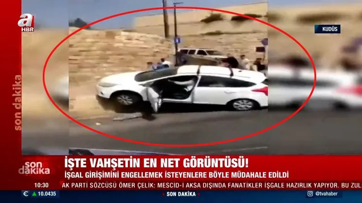 SON DAKİKA: İsrail vahşetinden kan donduran görüntüler! Yahudi ırkçılar Müslümanları araçlarıyla eziyor
