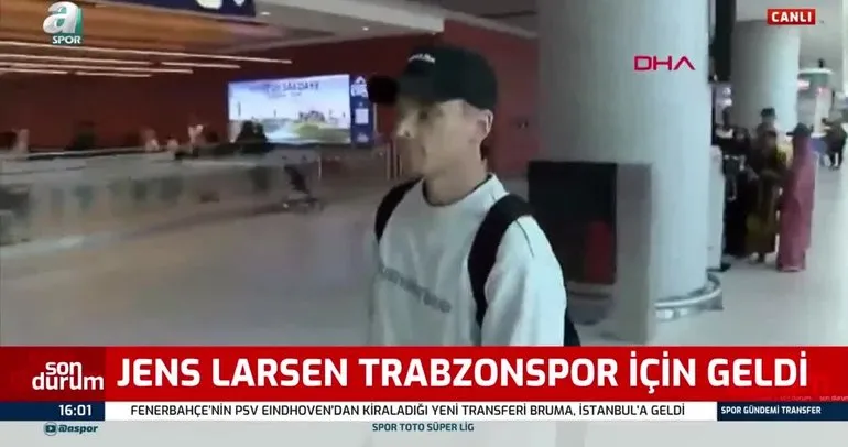 Trabzonspor’un yeni transferi Stryger Larsen İstanbul’a geldi | Video