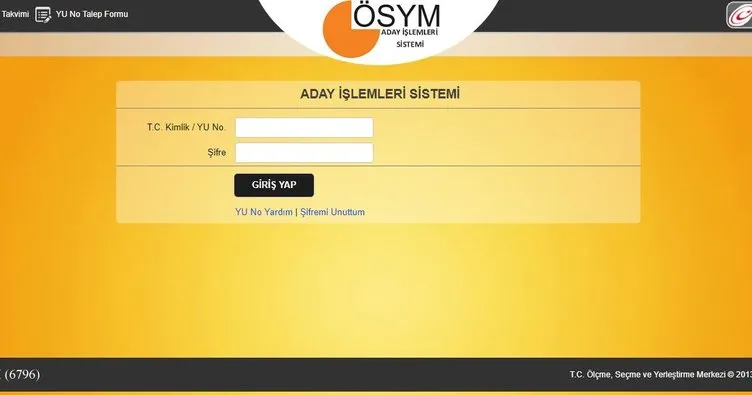 ÖSYM aday giriş şifresi nasıl alınır? Aday İşlemleri ...